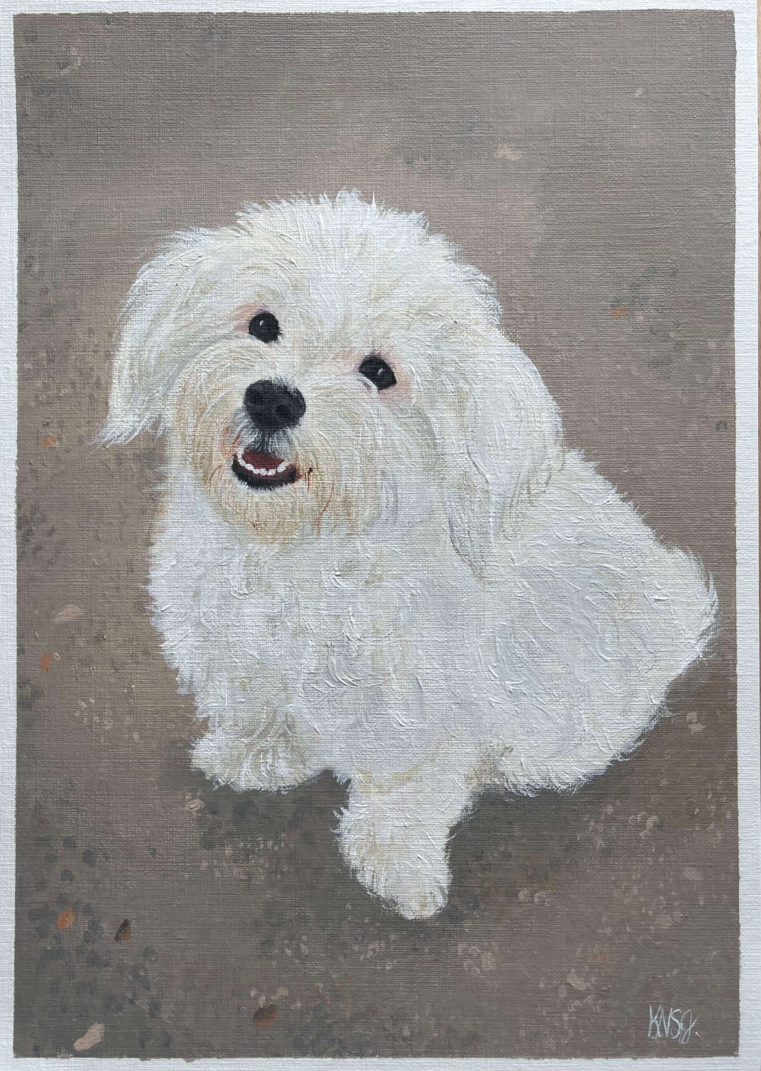 Hand-painted Acrylic Painting pet portrait of Charly